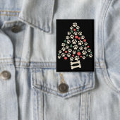 犬の恋人クリスマスポーツツリーポーズホリデーギフト 缶バッジ (インサイチュ)