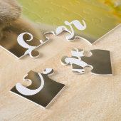 犬の恋人シンプルモダンのカスタムペット写真 ジグソーパズル (側面)