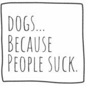 犬の恋人ステッカー"人吸々のため。 シール (正面)