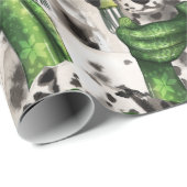 犬の恋人ダルマパターン（の模様が）あるティアンクリスマス ラッピングペーパー (ロールコーナー)