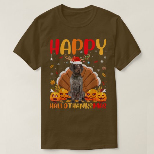 犬の恋人ハッピードイツの金髪ポインタ犬の地獄 Tシャツ (デザイン正面)