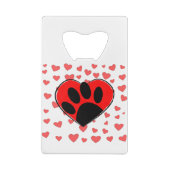 犬の恋人ハート全周 クレジットカード栓抜き (裏面)