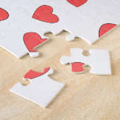 犬の恋人ハート全周 ジグソーパズル (側面)