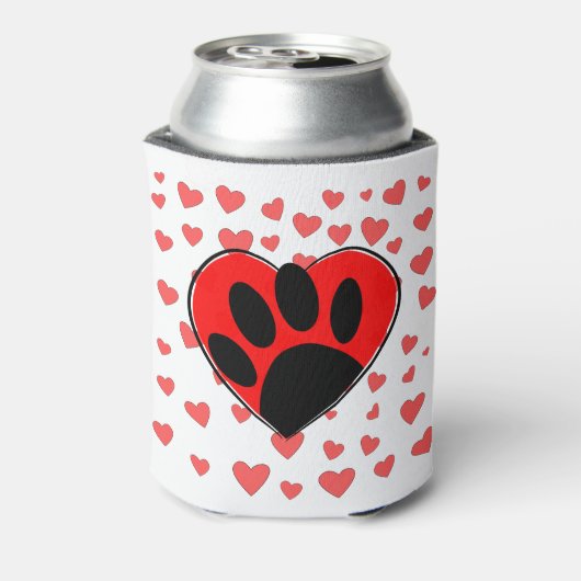 犬の恋人ハート全周 缶クーラー (缶裏面)