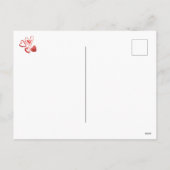 犬の恋人バレンタインギフト英語ブルドッグ シーズンポストカード (裏面)