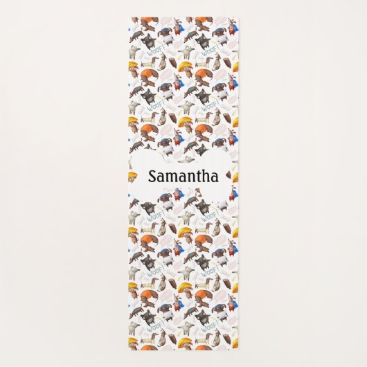 犬の恋人パーソナライズされたおもしろい ヨガマット (裏面)