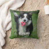 犬の恋人パーソナライズされたシンプル可愛いペットの写真 クッション (ブランケット)