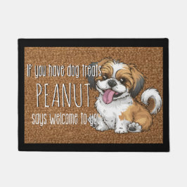 犬の恋人パーソナライズされたシーズー（犬）Tzu子犬の名前 ドアマット