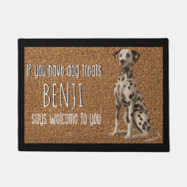 犬の恋人パーソナライズされたダルマチア犬の名前 ドアマット
