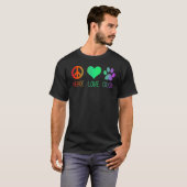 犬の恋人ピースラブドッグ絞り染めレスキューパピースウォム Tシャツ (正面フル)