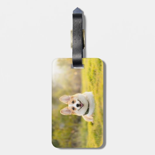 犬の恋人フォトペットキープサケ ラゲッジタグ (裏面縦)