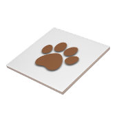 犬の恋人ブラウンのためのよくはしゃぐな犬の足のプリント タイル (側面)