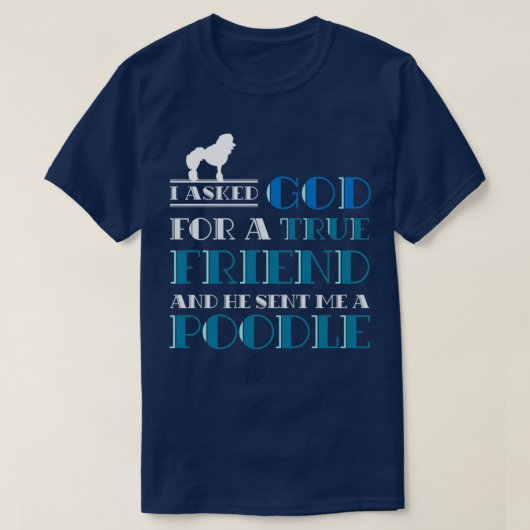 犬の恋人ペットの所有者ギフトドッグブリードプードル Tシャツ (デザイン正面)