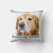 犬の恋人ホリデーパーソナライズされたクリスマスペットの写真 クッション (裏面)