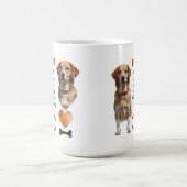 犬の恋人モーフィングマグ – 隠しメッセージ15 oz モーフィングマグカップ (中央)