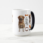 犬の恋人モーフィングマグ – 隠しメッセージ15 oz モーフィングマグカップ (正面右)