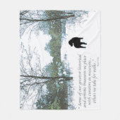 犬の恋人引用文 – 男最高のの友人 – 犬の引用文 フリースブランケット (正面)