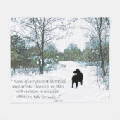 犬の恋人引用文 – 男最高のの友人 – 犬の引用文 フリースブランケット (正面(横))