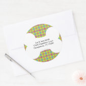 犬の恋人数々の色のポープリント住所 シール (封筒)