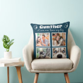 犬の恋人4枚の写真のコラージュカスタマイズ。 クッション (椅子)