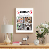 犬の恋人4枚の写真のコラージュカスタマイズ。 ポスター