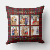犬の恋人6写真のプレパーソナライズされたイドのクリスマス クッション (裏面)