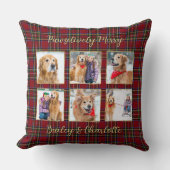 犬の恋人6写真のプレパーソナライズされたイドのクリスマス クッション (正面)