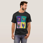 犬の恋人Iアートポップ・アートのドバーマン Tシャツ (正面フル)