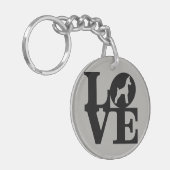 犬の恋人Keychain キーホルダー (正面左)