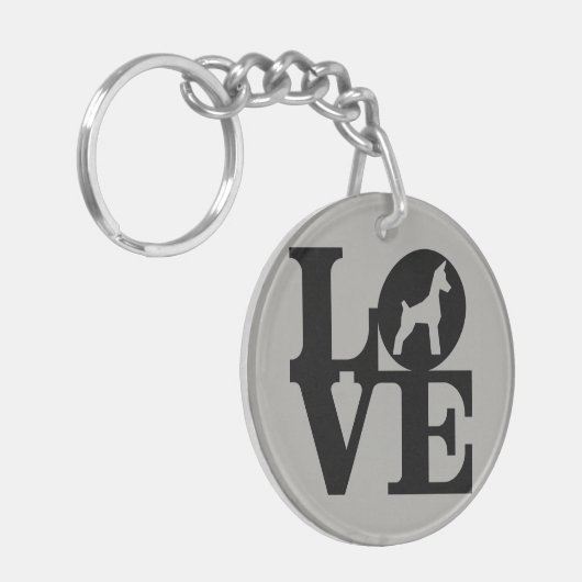 犬の恋人Keychain キーホルダー (正面左)