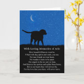 犬の悔やみや弔慰とラブラドールと星名前をカスタムする カード (黄色い花)