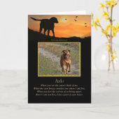 犬の悔やみや弔慰カスタム写真スピリチュアル詩 カード (黄色い花)