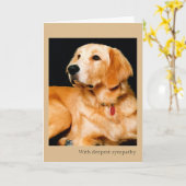 犬の悔やみや弔慰カードの損失 カード (黄色い花)