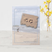 犬の悔やみや弔慰カード カード (黄色い花)