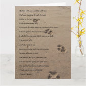 犬の悔やみや弔慰カード カード (黄色い花)