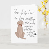 犬の悔やみや弔慰カード、ペットロス カード (黄色い花)