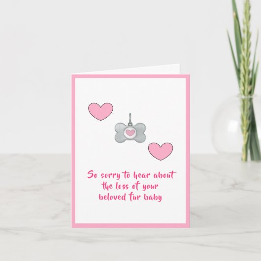 犬の悔やみや弔慰カードby dalDesignNZ カード (正面)