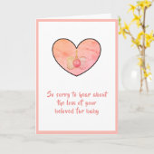 犬の悔やみや弔慰カードby dalDesignNZ カード (黄色い花)