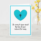 犬の悔やみや弔慰カードby dalDesignNZ カード (黄色い花)