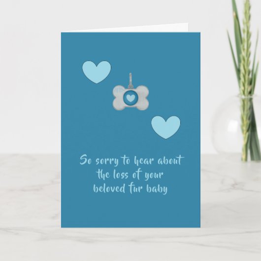 犬の悔やみや弔慰カードby dalDesignNZ カード (正面)