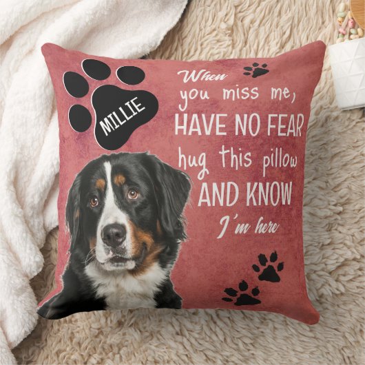 犬の悔やみや弔慰キープサク – 自分の写真と名前を追加 クッション (ブランケット)