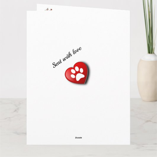 犬の悔やみや弔慰サンセット詩 カード (裏面)