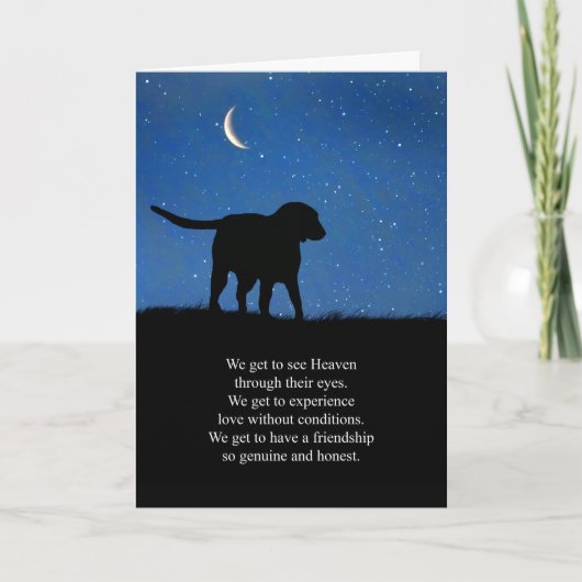 犬の悔やみや弔慰スピリチュアル心のこもった言葉 カード (正面)