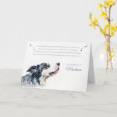 犬の悔やみや弔慰パーソナライズされた犬の名前の精神 カード (黄色い花)