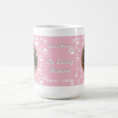 犬の悔やみや弔慰メモリアルあなたの写真ポープリントピンク コーヒーマグカップ (中央)