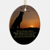 犬の悔やみや弔慰メモリアル名 セラミックオーナメント (右)