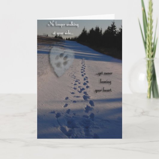 犬の悔やみや弔慰 カード (正面)