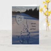 犬の悔やみや弔慰 カード (黄色い花)