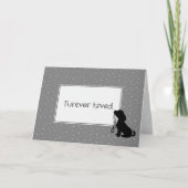 犬の悔やみや弔慰 カード (正面)