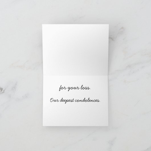 犬の悔やみや弔慰 カード (内部)